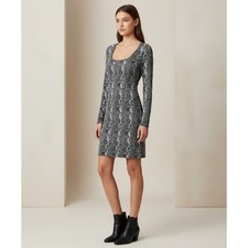 NEW Mudd L Dress Gray Snake Print Bodycon Punk Urban Goth Indie Grunge Rocker