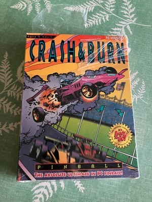 Epic Pinball: Crash and Burn PC 1994 Pinball Game BIG BOX