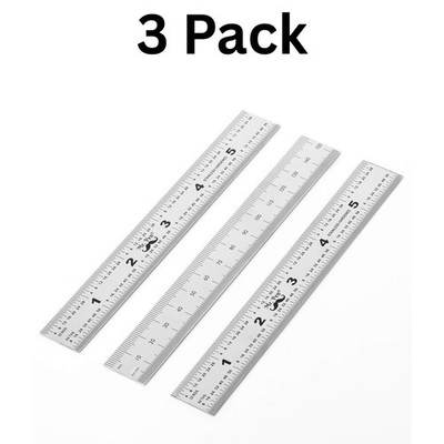 Machinist Ruler, Ruler 6 Inch, 3 Pack, Mm Ruler, Metric Ruler, Millimeter Ruler
