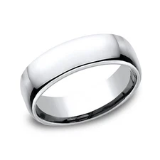 Euro Comfort fit Wedding Band | White Cobalt