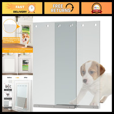 Extra Large Transparent Dog Door Replacement Flaps, 2-Pack, 9.75" x 17
