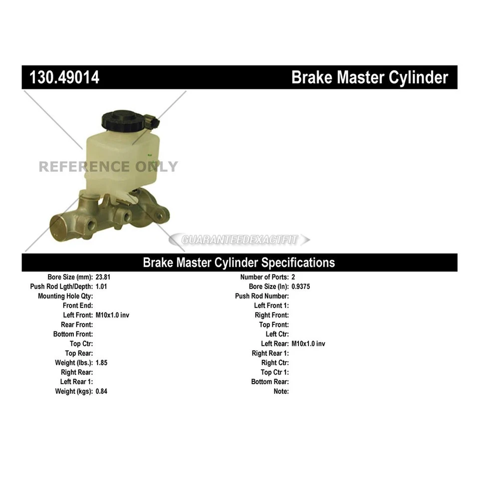 For Suzuki Forenza Reno Centric Brake Master Cylinder TCP - Image 3 of 3