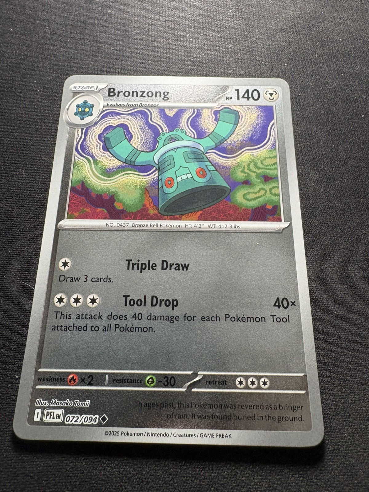 072/094 Bronzong - Phantasmal Flames - Reverse Holo - NM/M