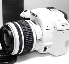 PENTAX K-X DSLR Camera Kit Compact White Tested Easy Transfer to Smartphone
