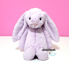 Jellycat Bashful Lilac Bunny  Tag Protector - Medium 12" Purple - New with Tags