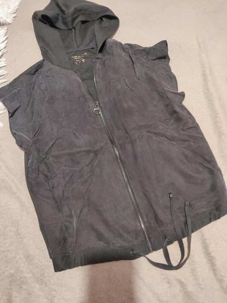 Women Massimo Dutti Vest Grey Cotton 36