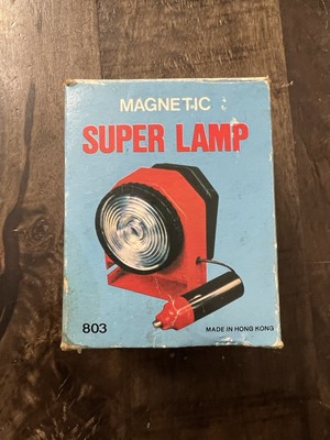 Magnetic Super Lamp #803 Yellow & Black 12V Cord Winder/Hands Free - Working