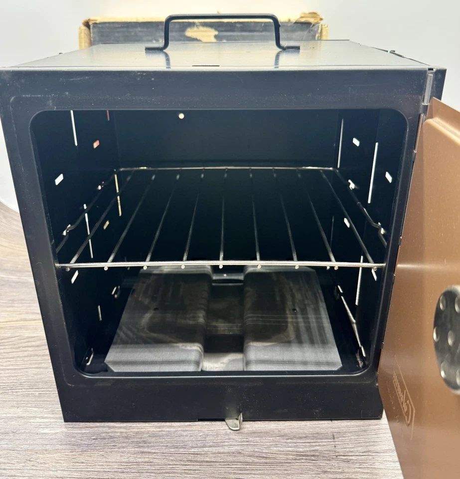 Horno de campamento plegable vintage COLEMAN 5010A700 con caja hecho en EE. UU. Foto 4 de 4