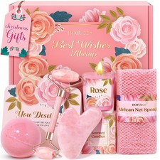 Birthday Gifts for Women, Self Care Spa Bath Relaxation Gift Set