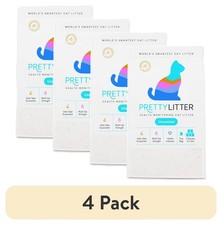 Pretty Litter Health Monitoring Cat Litter BIG 8 LB BAG 2 Month Supply, 4 Bag