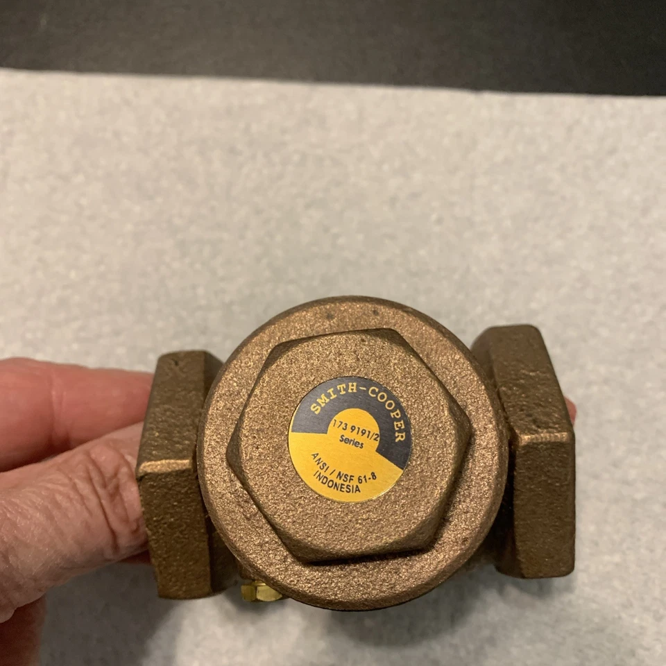 Válvula de retenção 1-1/2" FNPT roscada sem chumbo latão balanço, 200 WOG válvula americana - Imagem 3 de 3