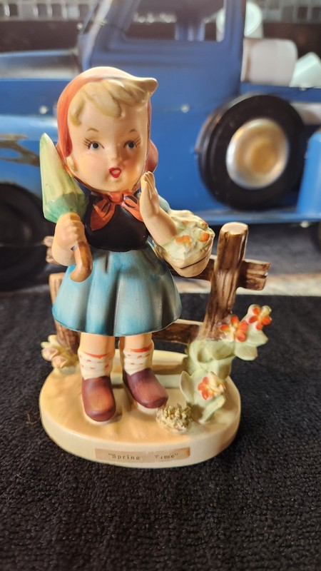 Vintage Erich Stauffer Figurine- "Spring Time"- Girl With Umbrella