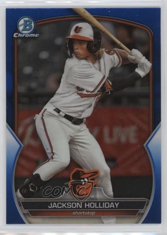 2023 Bowman Draft Chrome Blue Refractor /150 Jackson Holliday #BDC-118 sq3