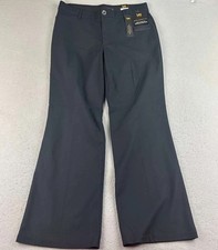 Lee Jeans Womens 14 M Black Denim Regular Fit Mid Rise Flex Motion Trouser NWT
