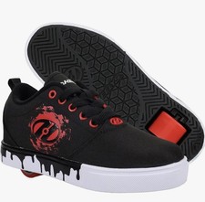 Heelys Unisex-Child Pro 20 Prints Black/Red Kids Skate Shoe Size 4