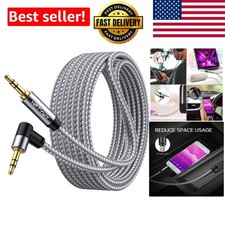 4ft Nylon Braided 3.5mm Male to Male Aux Cord - Perfect for Car  Home