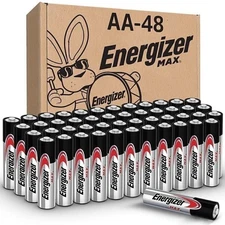 Energizer AA Batteries (48 Count), Double A MAX Alkaline Battery