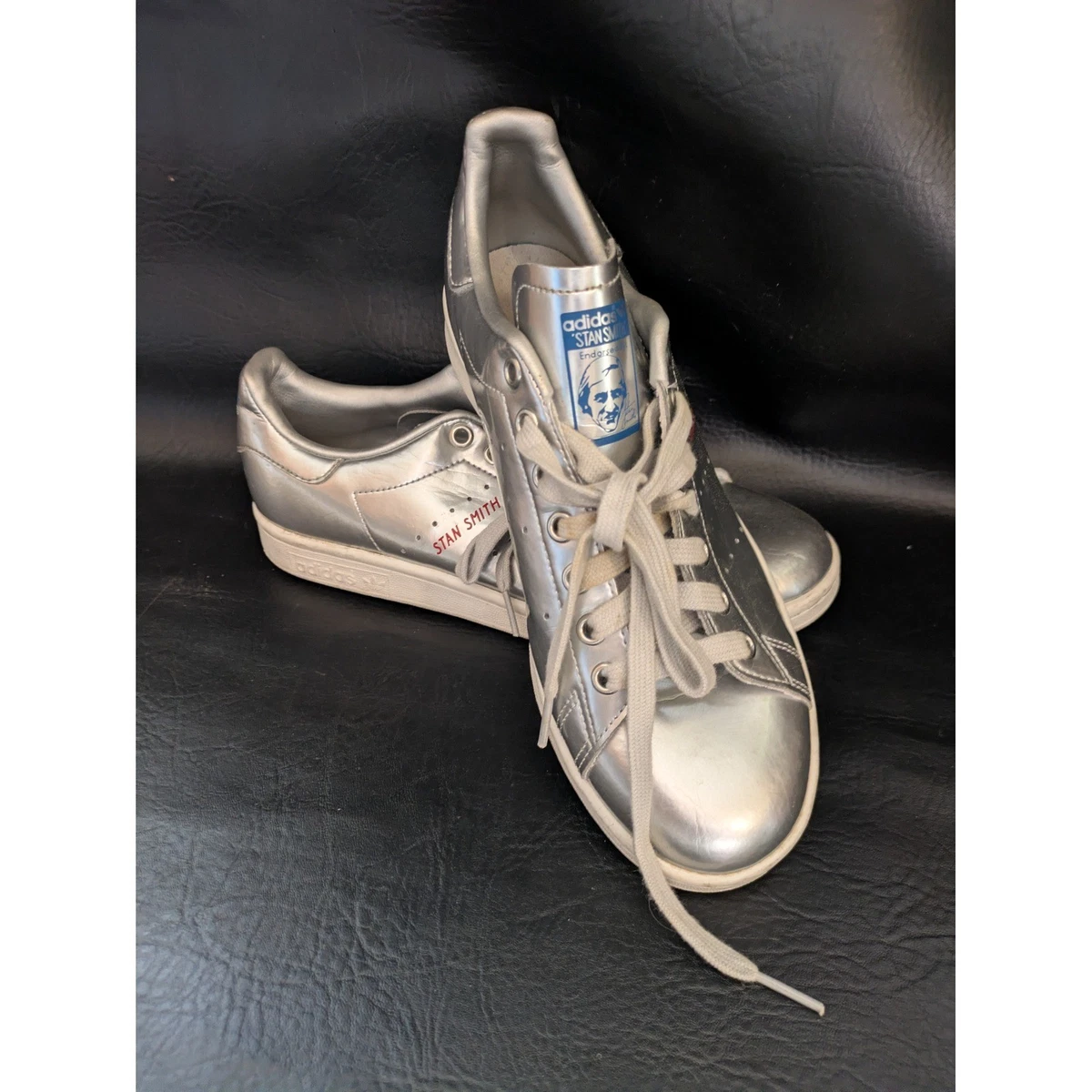 adidas gazelle silver green womens adidas Stan Smith Shoes - Women's - Silver / Silver Metallic / Core Black main image 0