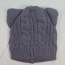 Cat Ears Winter Warm Solid Color knitted Skull Cap Beanie Hat Winter Hat