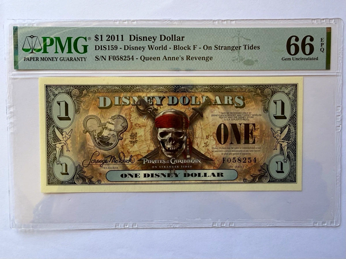 25+ Pirates of the Caribbean Disney Dollars (1968-Now) for sale