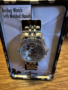 DISNEY Ladies MICKEY MOUSE two-tone watch by MZ BERGER Metal Band In Tin