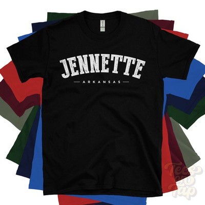 JENNETTE ARKANSAS T-SHIRT Earle Crittenden USA Retro Uni-Stil Heimatstadt Geschenk