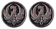 Factory Ruger SR Medallions Black/Silver 3/8" for Bearcat & Revolvers