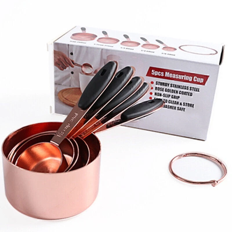 Portable Non-stick Stainless Steel Measuring Cups Spoons Set Kitchen Baking Tool - Image 3 of 4