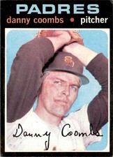 1971 TOPPS DANNY COOMBS - C SAN DIEGO PADRES #126 EX-EXMT