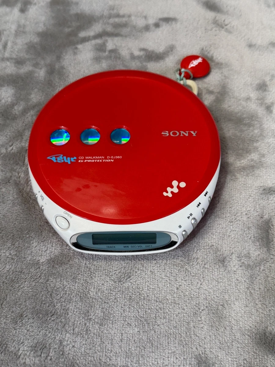 SONY CDウォークマン D-EJ360 動作品 赤 Sony Psyc CD Walkman D-EJ360 (RED) - YouTube