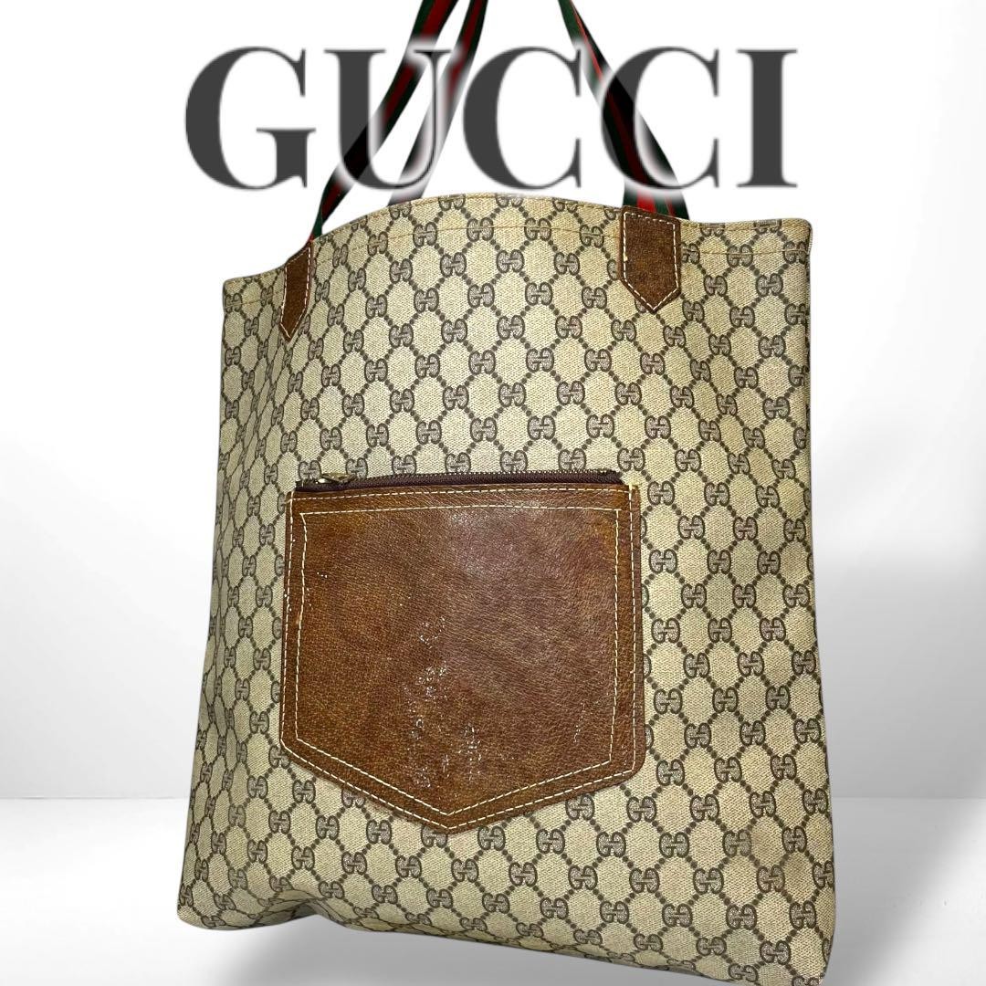 Gucci Vintage Tote Bag in Brown Leather m4_0808