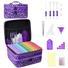 Diamond Painting Storage Box, 240 Slots Bead Storage Containers with Tools Ki...