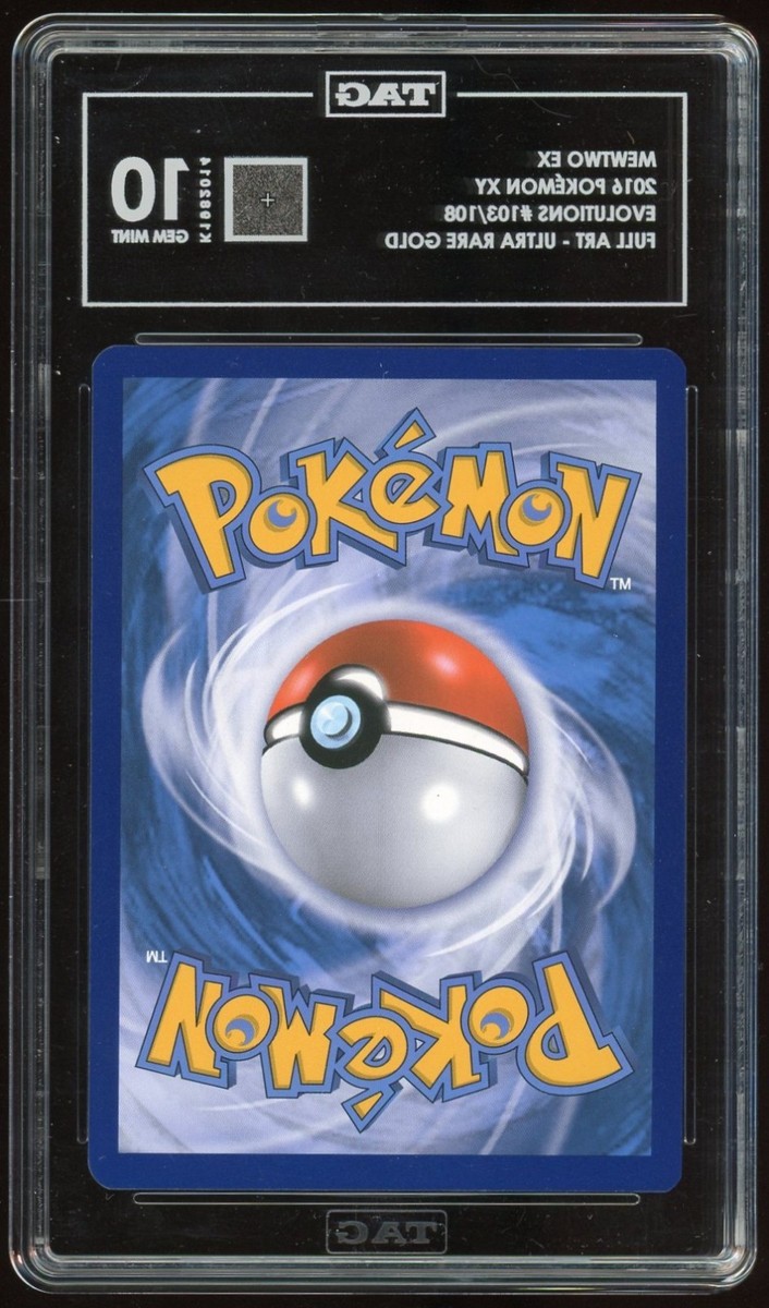 2016 Pokemon Evolutions Mewtwo Ex Full Art #103/108 XY GM TAG 10