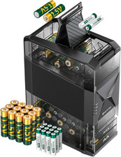 2 Smart 3-In-1 Battery Charger with 12 Pcs AA Li-Ion  12 Pcs AAA Nimh Rechargea