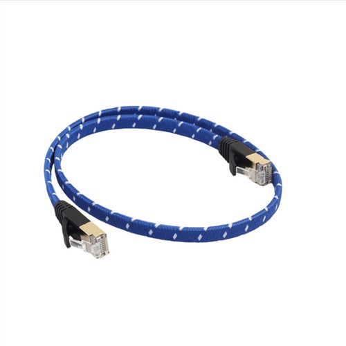Premium 10 Gigabit Cat 7 Ethernet Cable Nylon Braided 3.3ft Connectors for - 第 1/11 張圖片