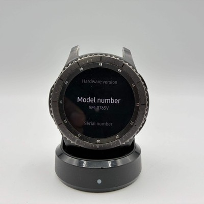 Verizon Samsung Watch Gear S3 Frontier 46mm Black GPS Cellular SM-R765V