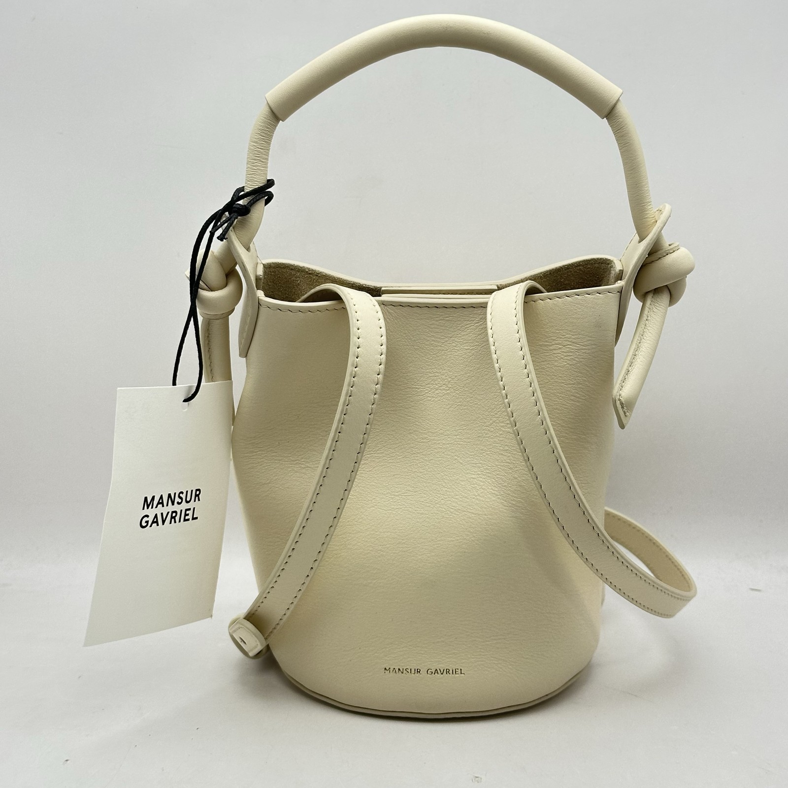 Mansur Gavriel Womens Fortuna Mini Bucket Bag Leather Jasmine