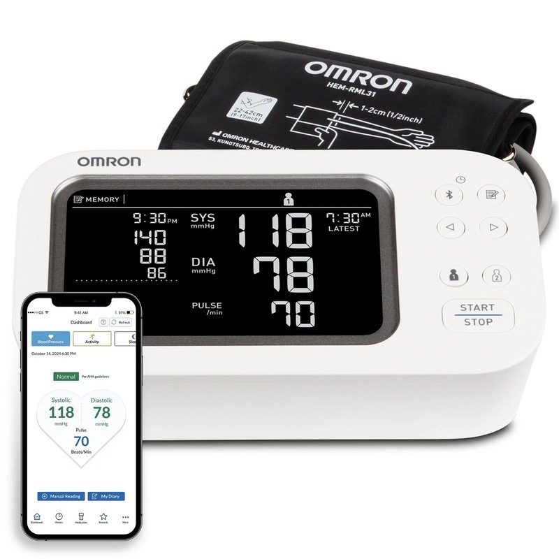 Omron Platinum Upper Arm Blood Pressure Monitor BP5465  Bluetooth *NEW OPEN BOX.