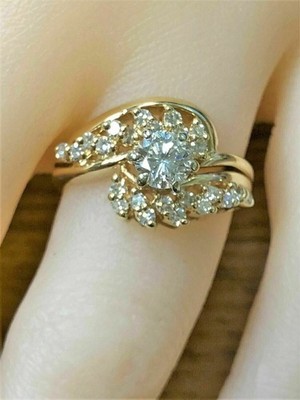 Art Deco 2.00Ct Round Cut Lab Created Diamond 925 Silver Engagement Bridal Ring