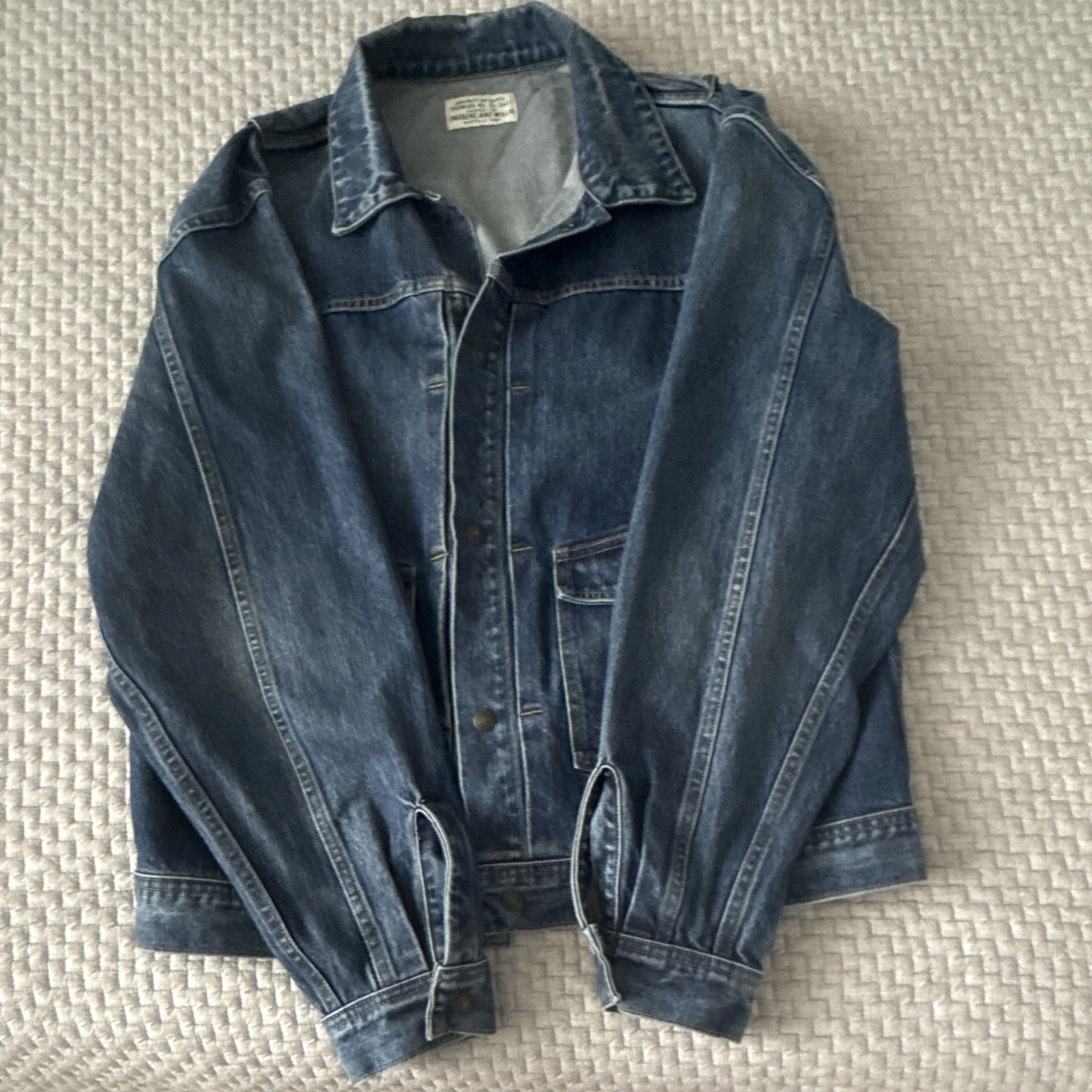Men’s Imogene and Willie Blue Denim Jean Jacket Button Front. - product detail image 1