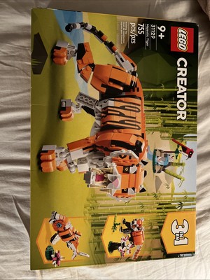 LEGO Creator 3-in-1 Majestic Tiger Panda Koi Fish Building Kit - 755 Pieces