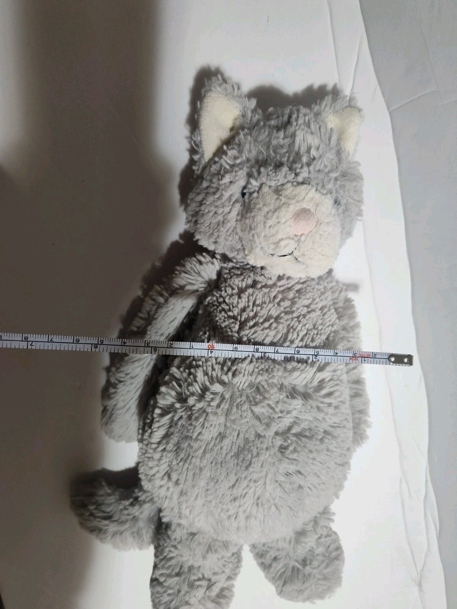Jellycat Medium Bashful Kitty Plush Gray Cat Retired P44 for sale