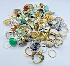 1.5 lbs Estate Costume Jewelry Rings Lot Vintage Modern Mixed