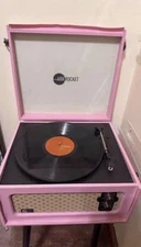 New Arkrocket Bluetooth Record Player Retro turntable removable legs 3 Speed