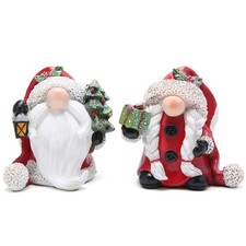 2 PCS Christmas Gnomes Decorations Xmas Hat Gnome Figurines Decor Handmade El...