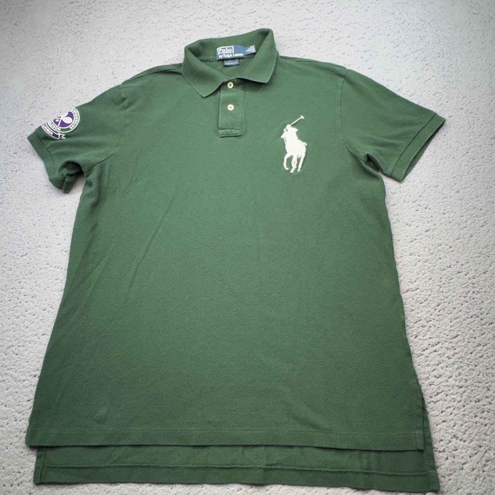 Vintage Ralph Lauren Polo Shirt Men Large Big Pony Wimbledon Tennis Championship