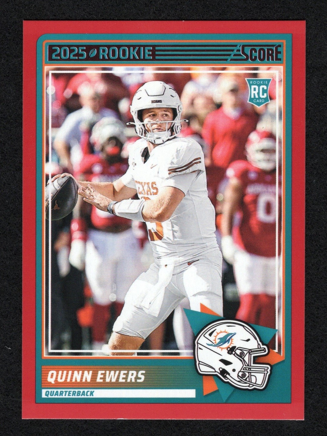 Quinn Ewers | 2025 Score Football | #75 | Red | NM | RC | Dolphins