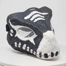 Custom Painted Dinosaur Skull Face Mask Black/White, Cosplay