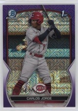 2023 Bowman Chrome Prospects Mega Box Purple Mojo Refractor Carlos Jorge 07b3