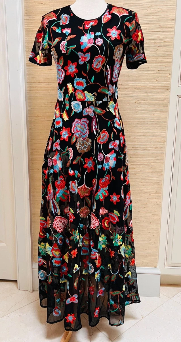 cynthia rowley winter floral dress Cynthia Rowley Floral Print Button-Up Maxi Dress